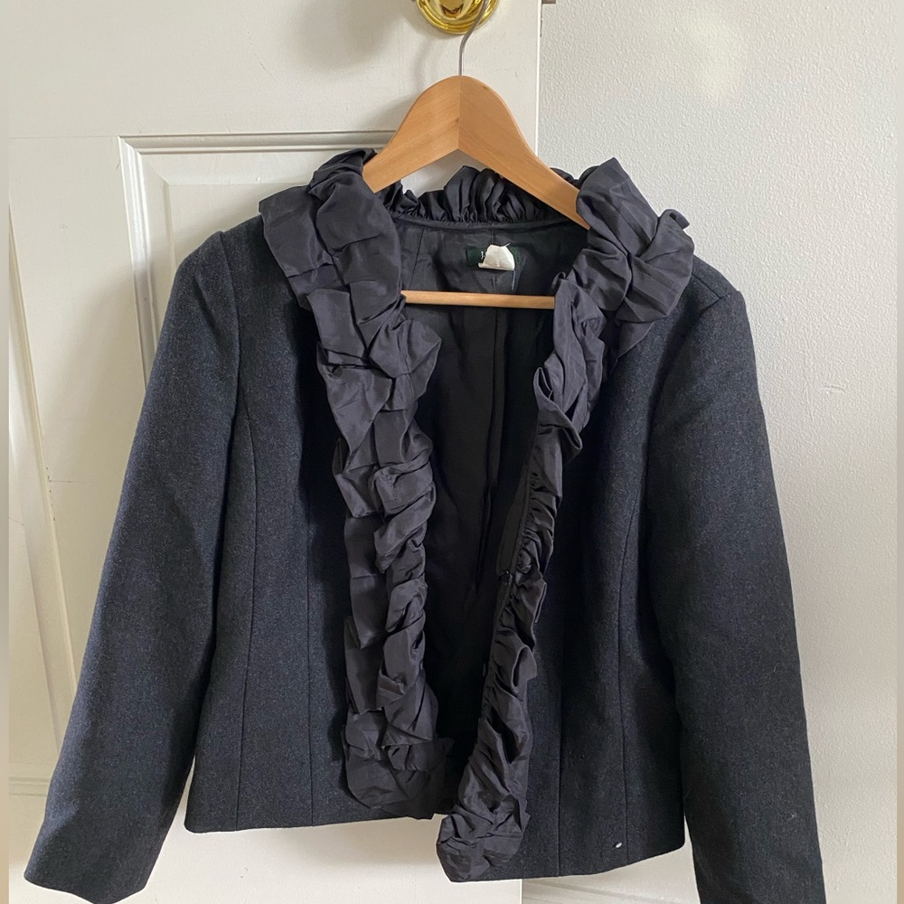 J Crew Jacket. 100% Wool, 100% Silk One of a kind elegant piece.